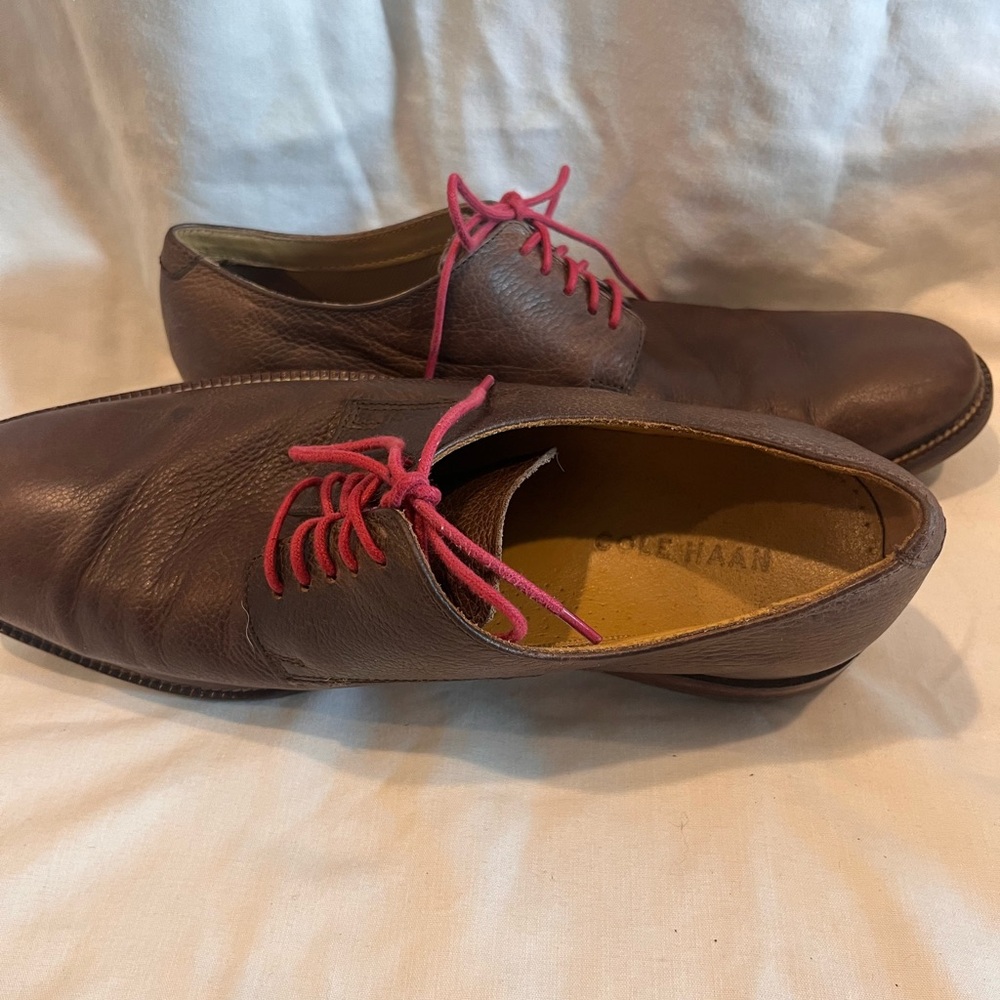 Cole Haan Brown and Pink Oxford‎ Derbys